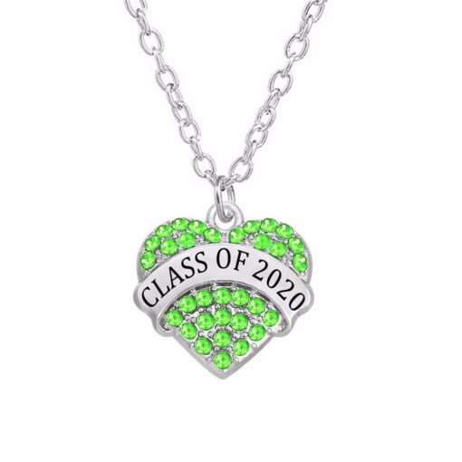 Class of 2019 2020 Crystal Heart Necklace