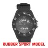 Rubber Sport Watch - Various Black Face Designs